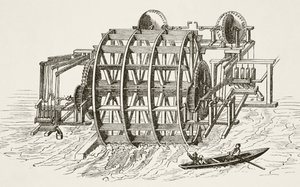 Vodárna London Bridge, poprvé postavená v roce 1582, z Národní a domácí historie Anglie od Williama Hickmana Smith Aubrey (1858-1916) publikovaná v Londýně, kolem roku 1890 od English School