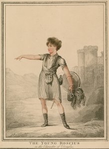 Mladý Roscius v postavě Douglase od English School