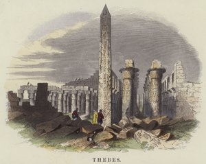 Théby (barevná rytina) od English School