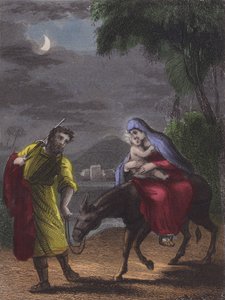Pak vstaň a prchni, do Egypta prchni, rychle... (barevná rytina) od English School