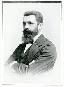 Theodor Herzl (1860-1904) (černobílá fotografie) od English School