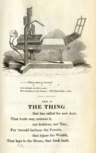 This is the Thing, ilustrace z The Political House that Jack Built William Hone, vydaná v roce 1819 od English School