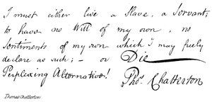 Thomas Chatterton od English School
