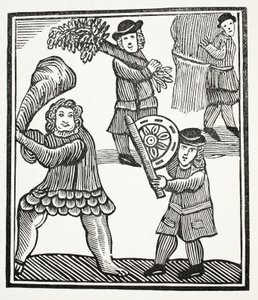 Thomas Hickathrift, ilustrace z Chap-books of the Eighteenth Century od Johna Ashtona, hospoda. 1882 od English School