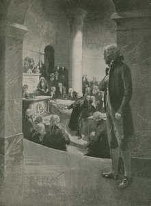 Thomas Jefferson poslouchá projev o vlastizradě od English School