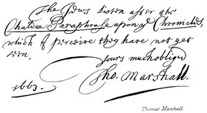 Thomas Marshall od English School