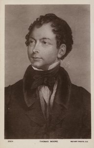 Thomas Moore (1779-1852), irský básník, zpěvák a bavič (litografie) od English School