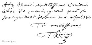 Thomas Ryves od English School