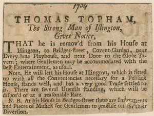 Thomas Topham, silný muž Islingtonu od English School