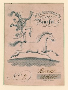 Vstupenka do Drury Lane Theatre, Londýn: Wilkinsons Benefit od English School
