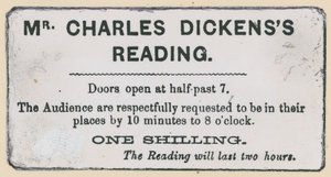 Vstupenka na čtení Charlese Dickense od English School
