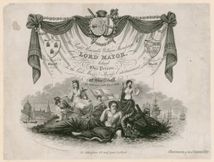 Vstupenka pro vstup do Lord Mayors Entertainment dne 10. listopadu 1828 od English School