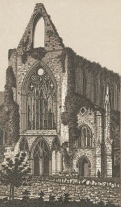 Tintern Abbey, západní fronta (litho) od English School