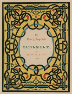 Titulní strana. Ilustrace k Encyklopedii ornamentu (barevná litografie) od English School