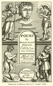 Titulní strana Michael Draytons Poems, 1637 od English School