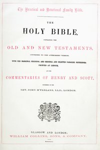 Titulní strana z Bible svaté od English School
