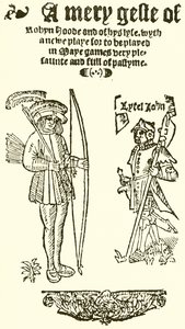 Titulní strana A Mery Geste of Robyn Hood, 1550 od English School