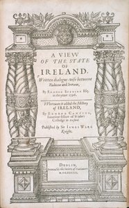 Titulní strana k Pohledu na Irský stát a k historii Irska, 1633 od English School