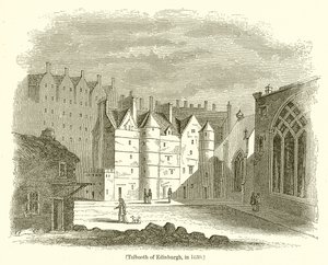 Tolbooth of Edinburgh, v roce 1630 od English School