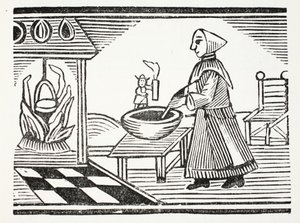 Tom Thumb, ilustrace z Chap-books of the Eighteenth Century od Johna Ashtona, hospoda. 1882 od English School