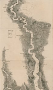 Panoramatická mapa Temže a Medway od společnosti Tomblesons