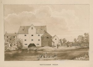 Tottenham Mills, Londýn (wc na papíře) od English School