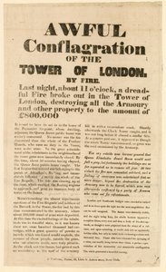 Požár londýnského Toweru, 1841 od English School