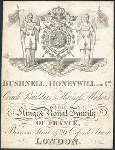Trade card, Bushnell, Honeywill and Co od English School
