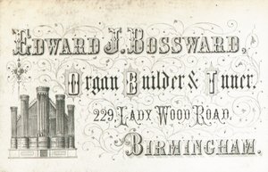 Obchodní karta, Edward J Bossward od English School