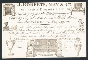 Trade card, J Roberts, May & Co od English School