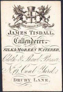 Obchodní karta, James Tisdall od English School