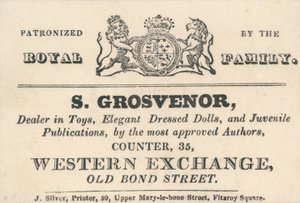 Obchodní karta, S Grosvenor od English School