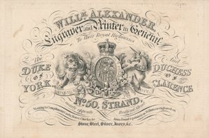 Vizitka, William Alexander od English School
