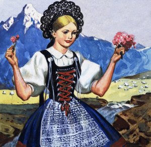 Tradiční kroj Švýcarska od English School