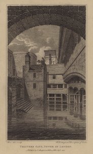 Zrádcovská brána, Tower of London (rytina) od English School