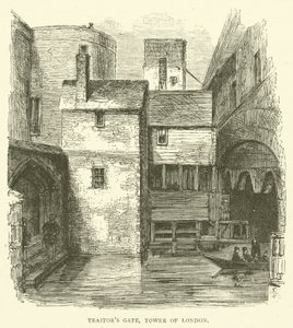 Zrádcovská brána, Tower of London (rytina) od English School
