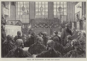 Soud s Wainwrightem v Old Bailey (rytina) od English School