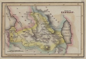 Tribe of Zebulon (barevná rytina) od English School