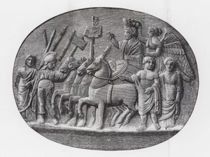 Triumph of Constantine (rytina) od English School