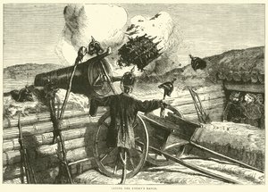 Pokus o dostřel nepřátel, říjen 1870 od English School