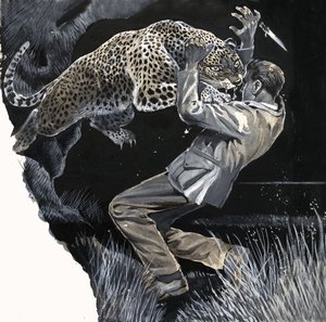 Neznámý muž je napaden leopardem od English School