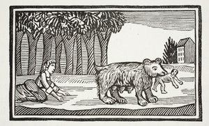 Valentine a Orson, ilustrace z Chap-books of the Eighteenth Century od Johna Ashtona, hospoda. 1882 od English School