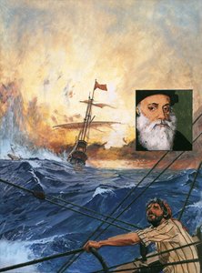 Lodě Vasco da Gamy obíhají mys od English School