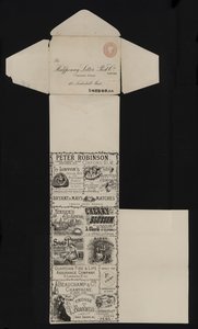 Viktorianische Poststationery von der Halfpenny Letter Post Company, Leadenhall Street, London von English School