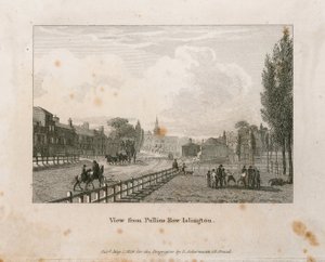 Pohled z Pullins Row, Islington od English School