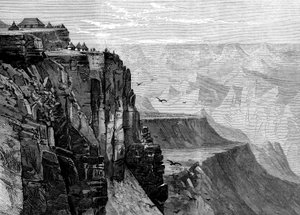 Pohled z místa poblíž Kings House, z Britské expedice do Habeše, 1868 od English School