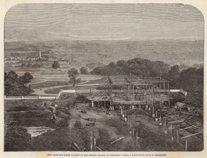 Pohled z jižní galerie Crystal Palace v Sydenhamu od English School