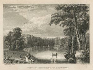 Pohled v Kensington Gardens, Londýn od English School