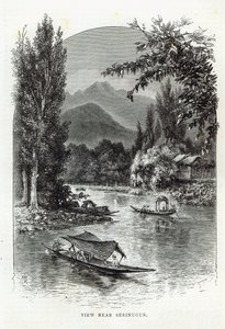 Pohled na Serinugur, z filmu "Hodina volného času", 1888 od English School