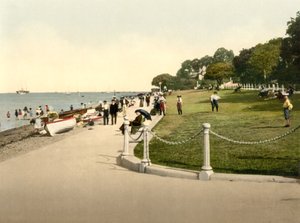 Pohled na Cowes (ručně kolorovaná fotografie) od English School